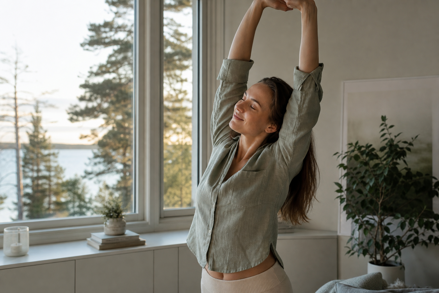 Gentle morning stretching routine designed by Vitapurify